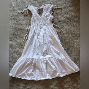 Topshop White midi dress